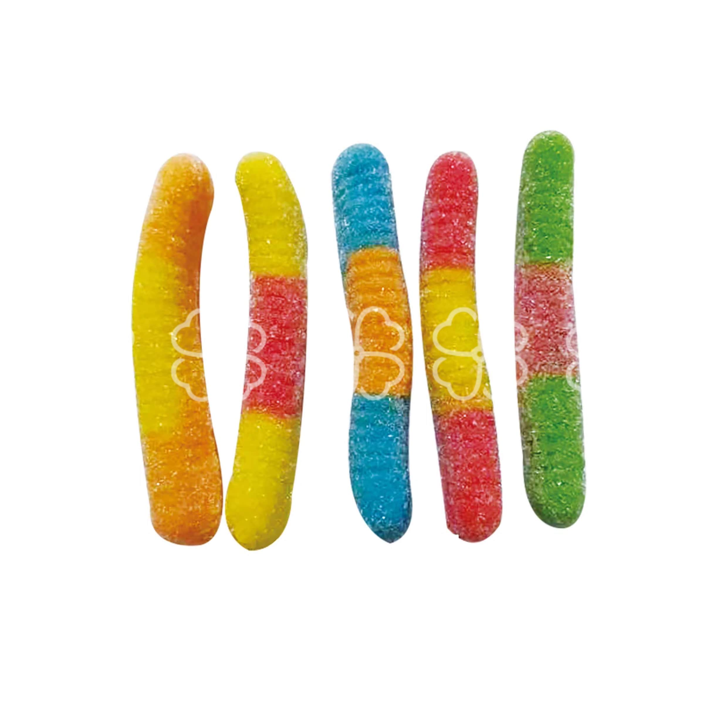 Wholesale tricolor worm gummy
