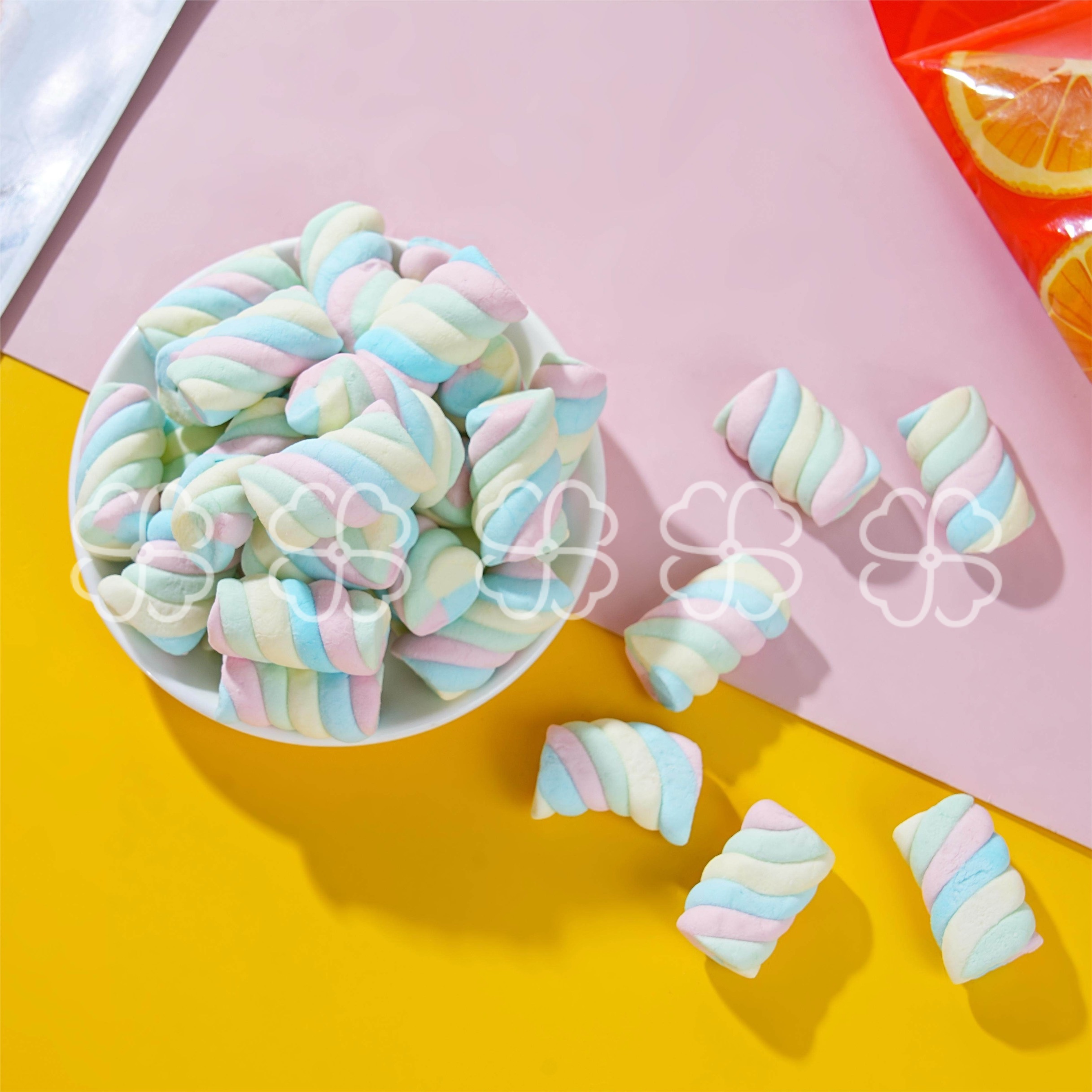 Twisted Bicolor Cubic Cotton Candy