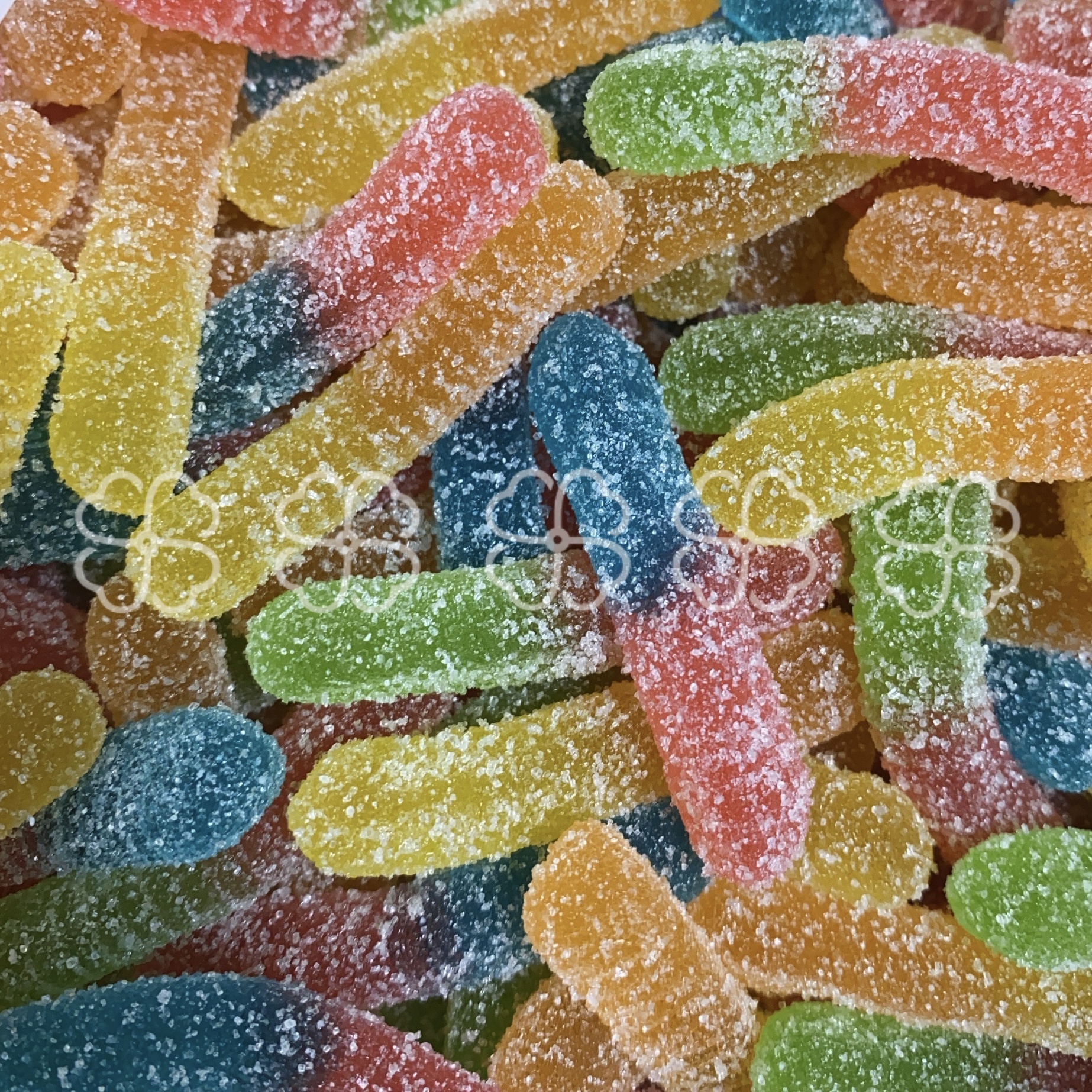 Two-color Worm Gummy Candy